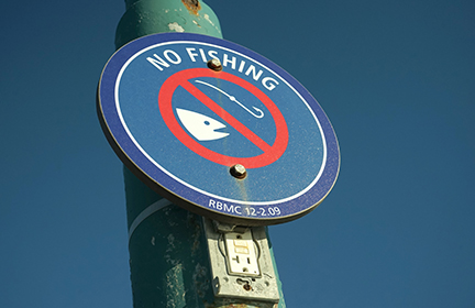 No fishing sign