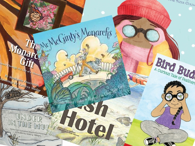 image consists of several book covers assembled in a collage