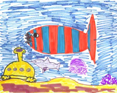Drawing of fish Drawing of fish