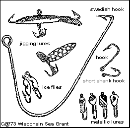 Illustration of different bait Illustration of different bait