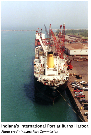 Indiana's International Port at Burns Harbor. Photo credit: Indiana Port Commission