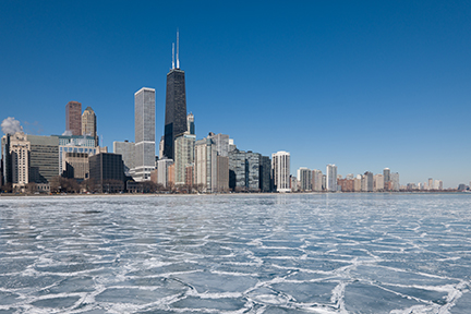 Frozen Lake Michigan outside Chicago Frozen Lake Michigan outside Chicago