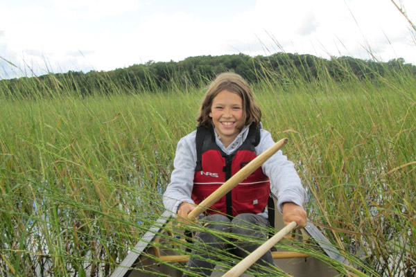 Girl in canoe 