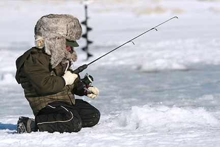This is how I get ready to go ice fishing